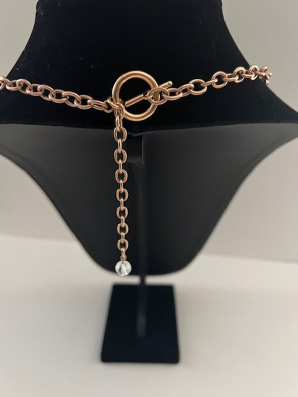 Katia Designs "Have Faith" Cross Gold Chain Choker Necklace (Retired New) - Picture 3 of 4